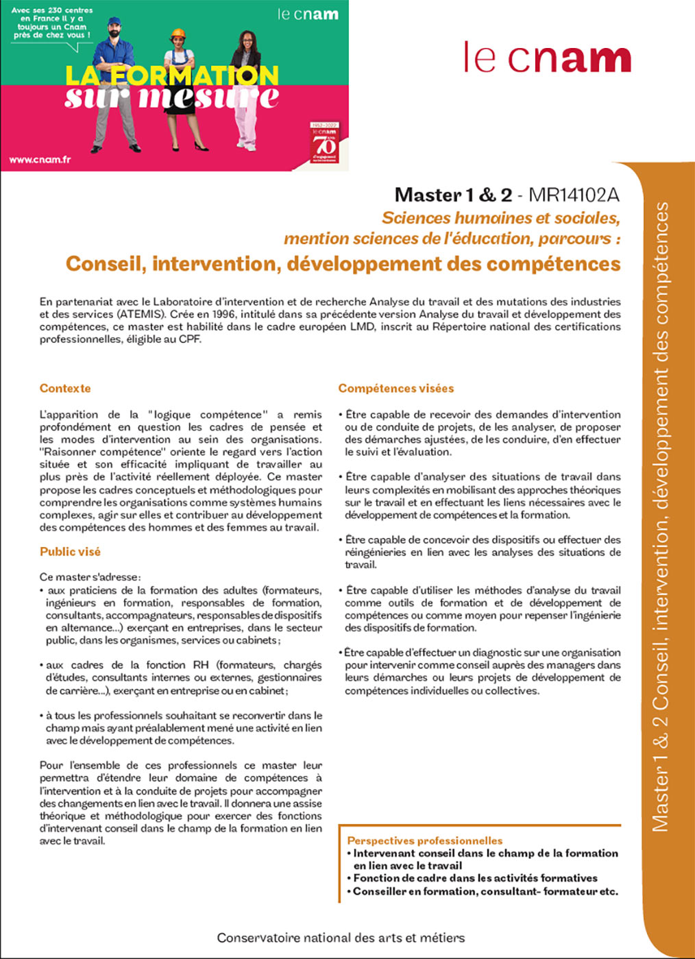 Brochure de la formation